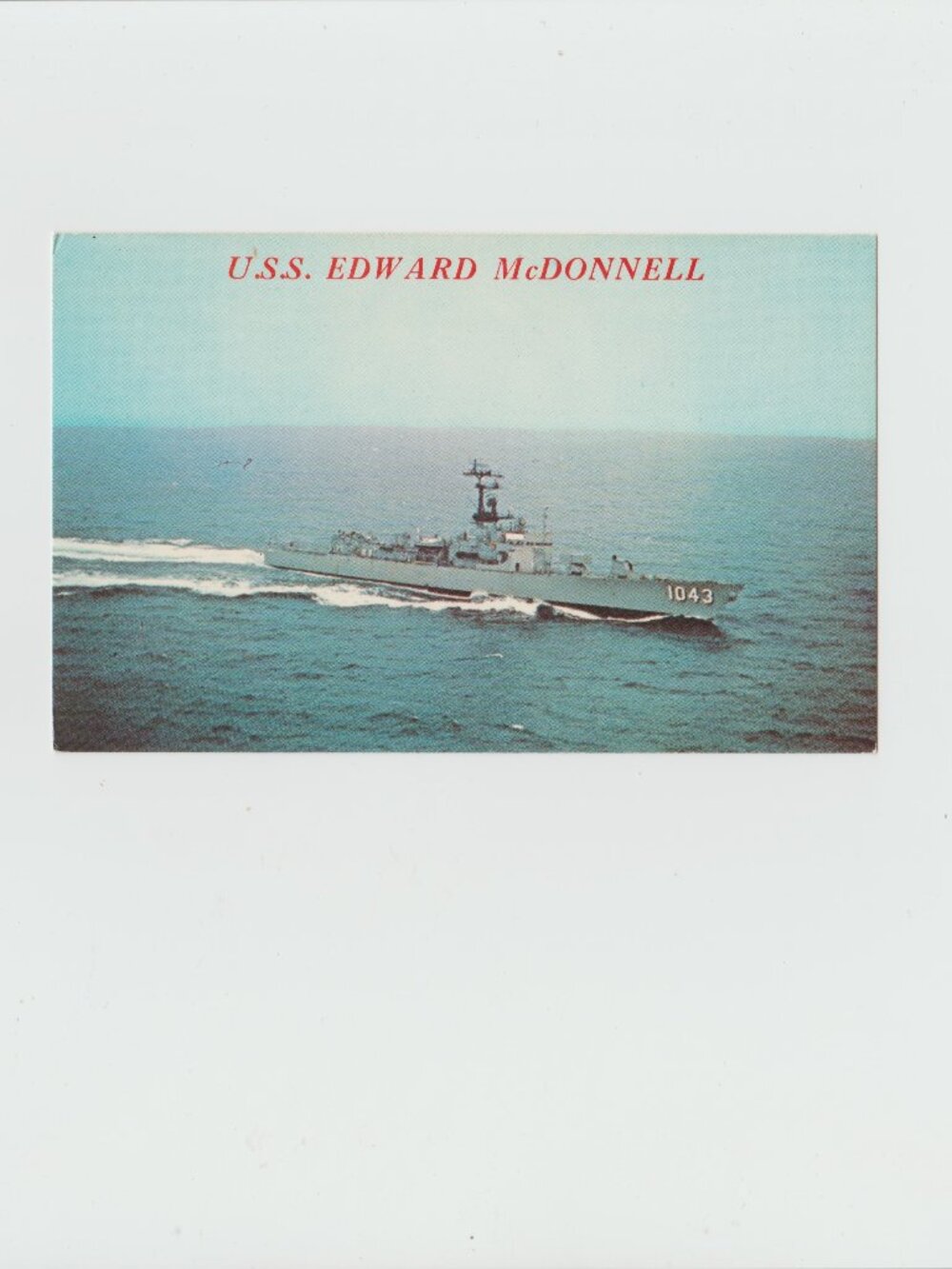 U.S.S. Edward McDonnell (DE-1043) Postcard